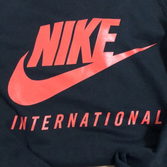 Nike International Black Logo Long Sleeve Sweatshirt S - Picture 4 of 6